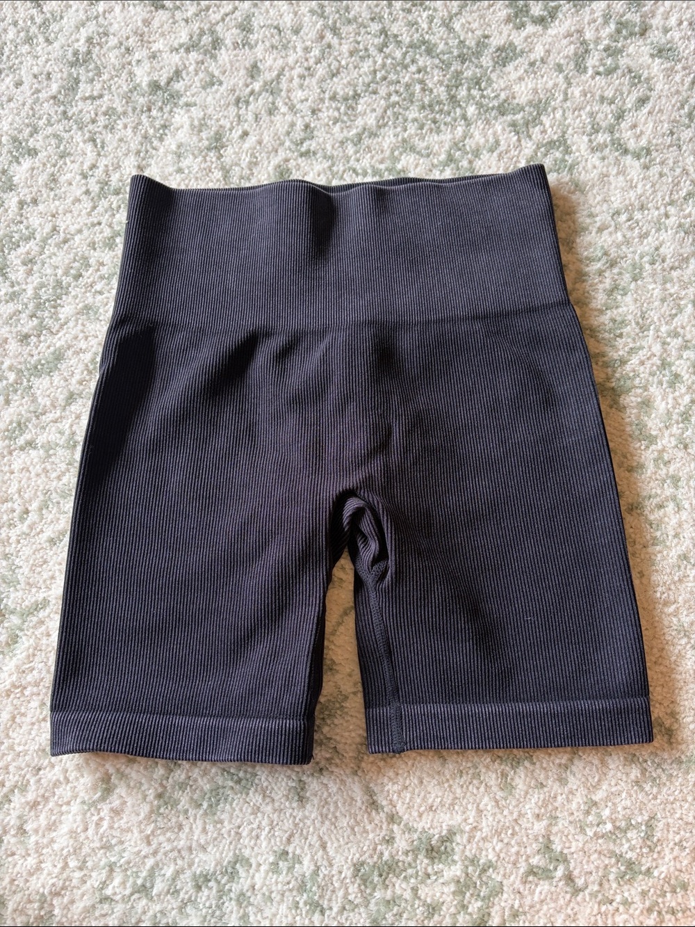 JoyLab Black High-Rise Ribbed Athletic Bike Shorts